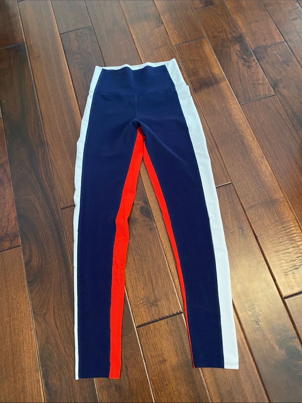 Beach Riot Navy, Red & White Colorblock Leggings